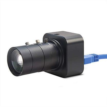 MOKOSE HD Webcam USB 3840 x 2160 Digital Industrial Camera with CS-Mount 5-50mm Telephoto Zoom Manual Lens UVC Free Drive. - color: With 5-50MM Telephoto Zoom lens )
