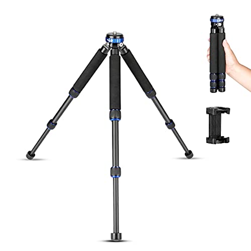 Koolehaoda Camera Mini Tripod, Lightweight Aluminum with 1/4" & 3/8" Screw | Desktop Tabletop Tripod Stand for DSLR Camera, Video Recorder, Cell Phone, Compact Portable Aluminum Alloy Design - color: MT-03