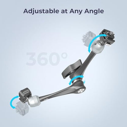 SMALLRIG 11" Rosette Magic Arm, HawkLock H21 Quick Release Structure, w 1/4"-20 Screws and Anti-Twist Pins, for Monitors, Lights, Max Load Cpacity 3kg - size: 11" (HawkLock)