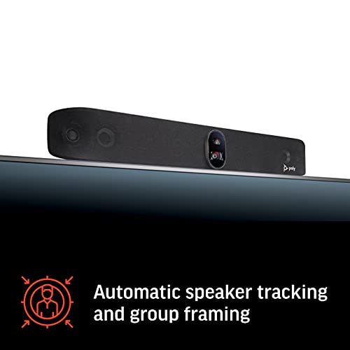 Poly Studio X70 Video Bar + TC8 Touch Controller (Plantronics + Polycom) - 4K Audio & Video Conferencing for Large Conference Rooms - Camera, Speakers, Mics - Works with Teams, Zoom & More (Renewed)