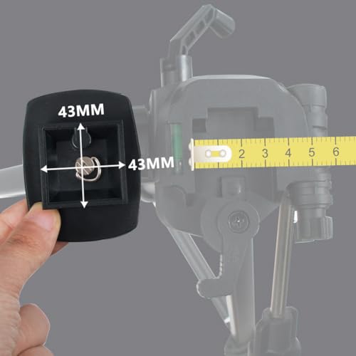 2 Pack Quick Release Plate Camera Tripod Adapter Compatible with 60" Tripod, Weifeng, Yunteng VCT668 ST666 690 (5pcs 1.69 * 1.69Inch/43 * 43mm) - color: 5pcs 1.69*1.69Inch/43*43mm