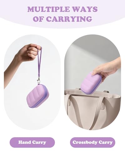Digital Camera Case Compatible with CAMKORY DC403/ KODAK PIXPRO FZ55/ FZ45/ STUOGYUM DC402-AF, Small Hard Shell Bag with SD Card Storage for Travel (Violet) - color: Volet