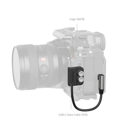 SMALLRIG USB-C Cable Male to Female [20Gbps, 240W], with 1/4''-20 Screws for Camera Cage, L-Shape Mount Plate, USB 3.2 Gen 2x2 Fast Data Transfer & Power Delivery Cable - 5595 - style: Male to Female（Angled）