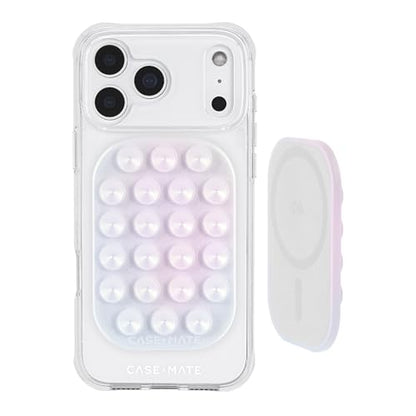 Case-Mate Soap Bubble Stick it! Magnetic Suction Mount - Snap-on iPhone Holder - Detachable for MagSafe - Content Creator Essentials for iPhone 17 Pro Max/16 Pro Max/15 Pro Max/14 Pro Max - Iridescent - color: Iridescent