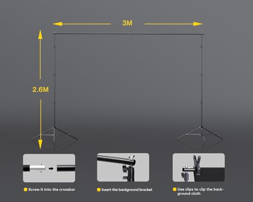 RALENO Photography Lighting Kit, 8.5x10ft Photo Backdrops Stands with 6x9ft Green Screen, 50W LED Bulbs, 5500 K, 97CRI, Umbrellas&Softbox Lighting kit for Studio Portrait Product Photography