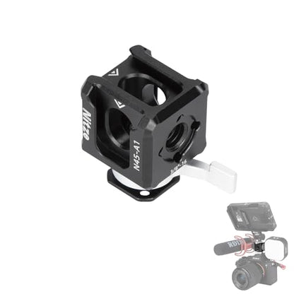 Nitze Triple Cold Shoe Adapter, Quick Release Cold Shoe Mount, with 1/4", 3/8" Locating Holes for ARRI - N45-A1