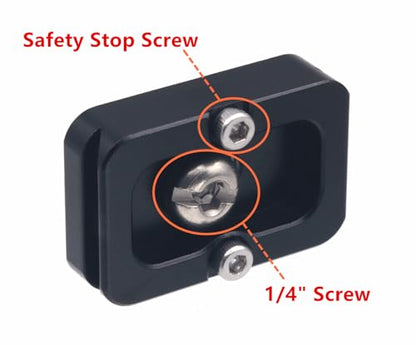 PU-25 25mm Universal Quick Release QR Plate Mini Plate Compact Camera Mount for Tripod Monopod Ball Head DSLR Camera, Arca-Swiss Compatible
