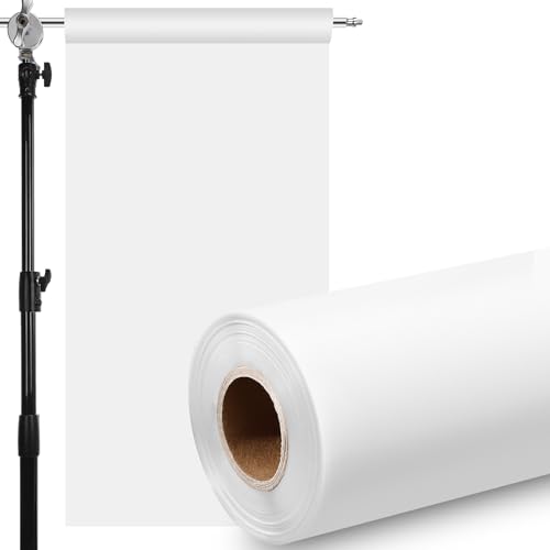 Nezyo Light Diffuser Sheet Diffusion Film Sheet Lighting Gel Diffuser Roll White Diffusion Paper for LED Flash Strobe Light Photography Video(24 x 590.6 Inch/ 0.61 x 15 M) - size: 24 x 590.6 Inch/ 0.61 x 15 M
