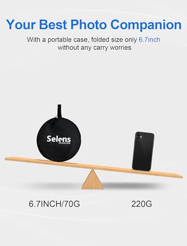 Selens 2 in 1 Foldable 17inch/45cm Light Reflector,Collapsible Disc Photography Reflector Silver,White for Portable Portrait Photography and Outdoor Lighting - size: 2 in 1 17inch (White/Silver)