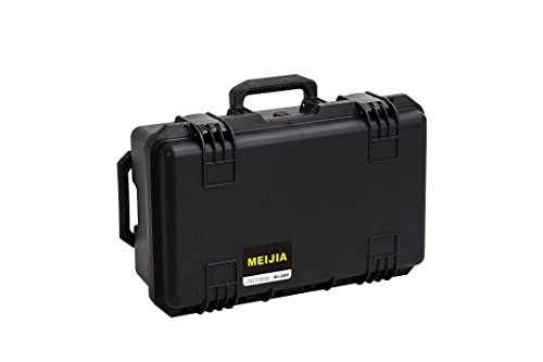 MEIJIA Premium Waterproof Rolling Hard Camera Case,Hard Protective Case with customizable fit foam and wheels,Full Protection with Light&Convenient Design,Elegant Black (21.7"x14.1"x8.8") - size: 21.7"x14.1"x8.8"