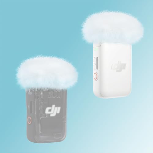 YOUSHARES 2 Packs Furry Mic Windscreen for DJI MIC 2, Microphone Pop Filter Mic Cover for DJI MIc 2 Reduce Background Nosie, White (Not for DJI MIC 1) - color: 2pcs DJI Mic 2 white cover