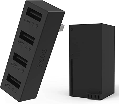 JZW-Shop 4 Ports USB Hub 2.0 for Xbox Series X, High Speed USB Hub Splitter Expansion Adapter Compatible with Xbox Series