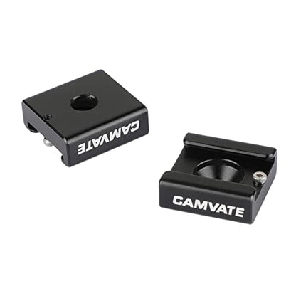 CAMVATE Cold Shoe Mount with 1/4''-20 Hole for Camera Flash Microphone Accessories(2 Pieces) - 0993 - style: 2Piece,black