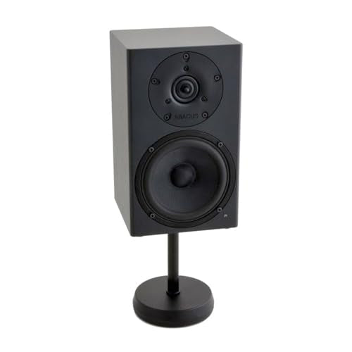 K&M König & Meyer 23200.500.55 Table Desktop Microphone Stand | Sound Absorbing Cast-Iron Round Base | Standard ⅝” Thread Connector | For Musicians, Podcasts, Home Studio | German Made | Black - EU Version - color: Black