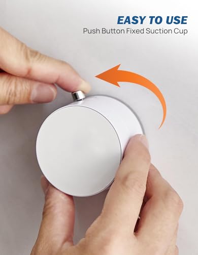 JOYTUTUS Shower Phone Holder, Reusable Suction Cup Phone Mount for Shower, Mirror, Kitchen, Window & Bathroom, Magsafe Wall Mount Compatible with iPhone 17, 16, 15, 14, 13 & All Phones,White,1 Pack - color: White