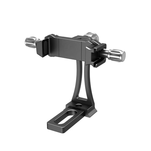 Ultralight Phone Tripod Mount T6061 Aerospace Aluminum 150g 360° Ball Head Auto-Clamp Gravity Sensor Fit 58-88mm Phones for Vlogging/Car/Desktop Filming (YH-BFZ-01C)