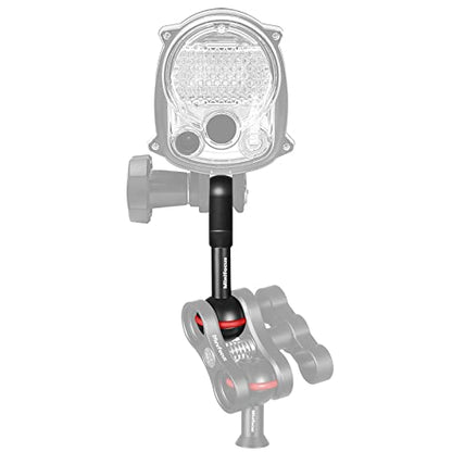 MINIFOCUS 1" Ball to YS Head Clip Arm, 2PCS 3.35"/8.5cm Aluminum Alloy YS Head Adapter Lightweight Arm Underwater Photography Lighting System Connector for Diving Strobe/Video Light - color: YS Head