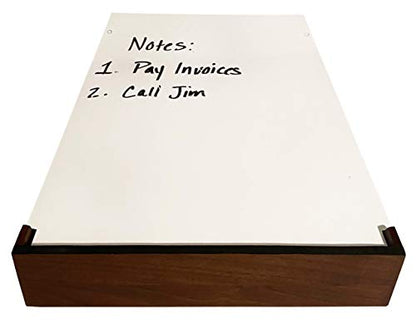 G.U.S. Laptop Stand and Organizer with Built-in Power Hub and Dry Erase Board. Perfect for Work from Home. Multifunctional and Sturdy with Redesigned Stand. (Walnut)