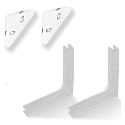 Meking Photo 2PCS L-Bracket and 2PCS Paper Clips for Photo Backdrop Board, Support Props Kit for Product Photography Backdrop - size: 2PCS L-Bracket&2PCS Paper Clips