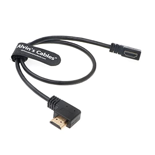 Alvin's Cables 8K HDMI 2.1 High-Speed Cable 8K@60Hz 4K@120Hz, Left to Right Angle HDMI Cable for Atomos Ninja,for Feelworld,for Sony FS5 FS7 FX9,BMPCC,for Canon C300 C500 50cm|19.7inches - color: Left to Right Angle, size: 19.7in/50cm