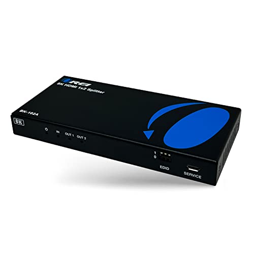 OREI 8K HDMI Splitter 1 X 2, Duplicate with Audio Extractor UltraHD Supports Upto 4K @ 120Hz IR EDID HDCP 2.3 - (BK-102A) (1x2 - Audio Out) - style: 8K@60Hz - 2 Outputs w/ Audio Extractor