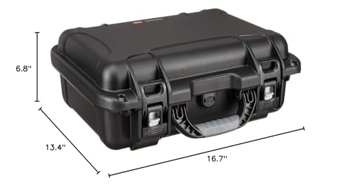 NANUK 920 Hard Case – Waterproof Travel Hard Case with Customizable Cubed Foam, 16.7” x 13.4” x 6.8”, Dustproof & Impact-Resistant, Airline Carry-On Approved – Black | IP67 Waterproof Nk-7 Resin Shell, Powerclaw Latches, Pick-and-Pluck Foam Included, 16.7