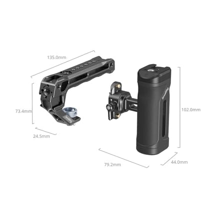 SmallRig Mini Side Handle and Top Handle Kit for Camera Cage, Ergonomic Camera Handle for Left or Right Hand, 30mm/1.2in Up and Down Adjustable - style: Side and Top Handle Kit