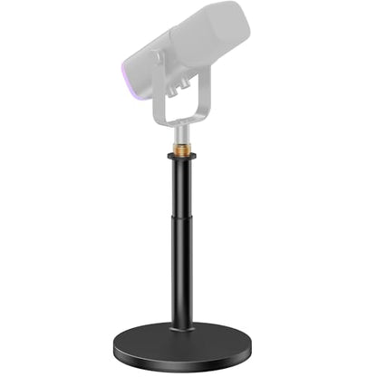 InnoGear Desktop Microphone Stand, Telescopic Table Mic Stand for Desk Adjustable with Mic Clip 5/8" to 3/8" Screw for Blue Yeti HyperX QuadCast SoloCast Snowball Fifine Shure SM7B and Other Mic