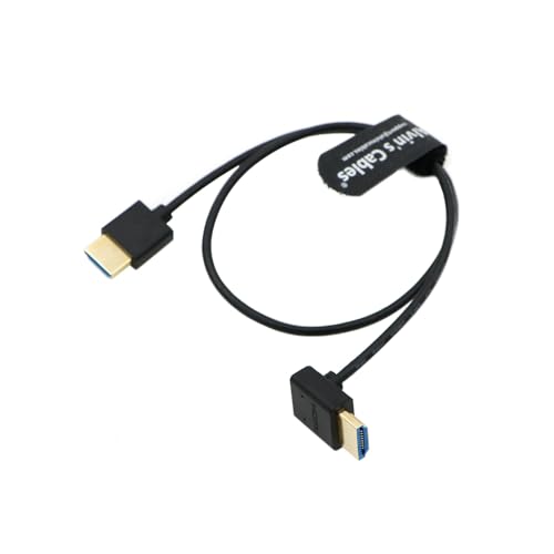 Alvin's Cables 8K 2.1 HDMI Cable High Speed for Atomos Ninja V Monitor Straight to Down Angle HDMI Cord for Z CAM E2, Sony FS5| FS7| A7S3 Cameras 19.7inches|50CM - color: Straight to Down Angle, size: 19.7in/50cm