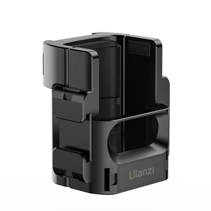 ULANZI PK-06 Expansion Adapter Accessories for DJI Osmo Pocket 3 - Aluminum Protective Cage Metal Bracket Mount with 1/4 Screw Holes/Gopro Adapter/Cold Shoe/Osmo Action Quick-Release