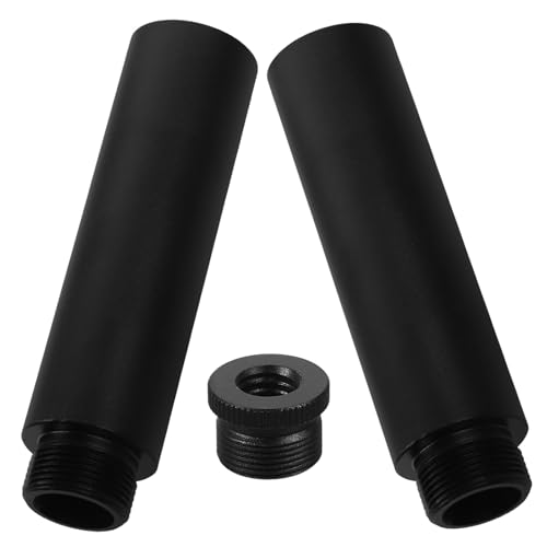 NUOBESTY Microphone Extension Tube for Desk Stand, Mic Stand Extension Rod 5/8" to 3/8" Adapter Kit for Live Streaming and Podcasting, 3pcs Set