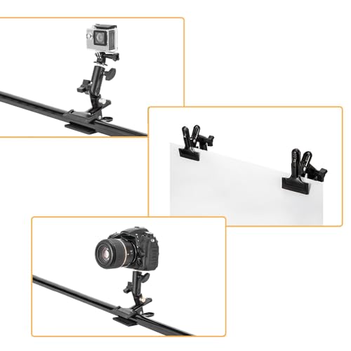 2 PCS Heavy Duty Metal Clamp Holder with 5/8" Light Stand Attachment Reflector Clamp with Umbrella Hole and Screw Mount for Photo Studio Reflectors | Reflector Clamp, Umbrella Hole, Screw Mount, Photo Studio Reflectors