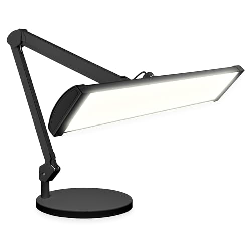 Neatfi 3,500 Lumens LED Desk Lamp – 45W Dimmable Task Light | 3 Light Modes | 540 SMD LEDs | Touch Control | Adjustable Arm | Reading, Craft, Workbench & Office (Black-3, 26-Inch Wide Shade) - color: Black-3