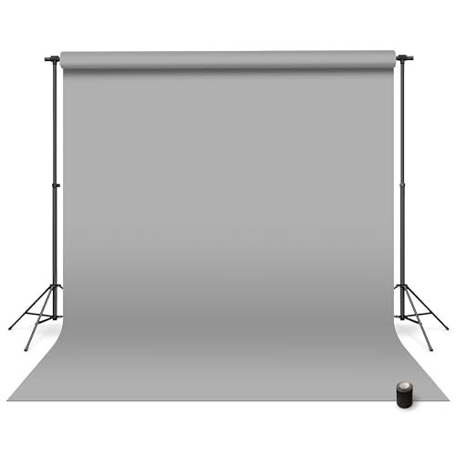 Denny Mfg - Seamless Paper Backdrop for Photoshoot with Free Gaffer Tape – Oyster Grey Photography Paper Roll Background with Matte Finish for Studio, Video & Content Creation – (86 in x 36 ft) - color: Oyster Gray, size: 86 in x 36 ft
