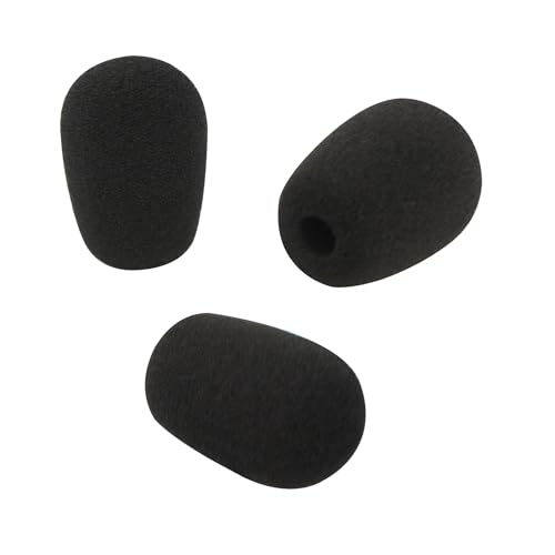 12 Pack Headset Microphone Windscreen Foam Cover Soft Comfortable and High-density Lapel Mic Covers Pop Filter Replacement Windshield for Headset Microphone