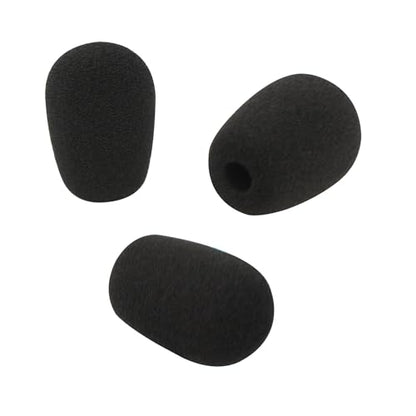 12 Pack Headset Microphone Windscreen Foam Cover Soft Comfortable and High-density Lapel Mic Covers Pop Filter Replacement Windshield for Headset Microphone