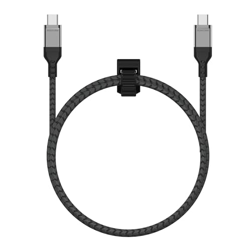 ROKFORM PowerTrip 100W USB-C Charging Cable, 1m (3.3 ft) | Braided Cable, Integrated Cable Tie, 5,000 Bend Tested, Reinforced Aluminum, Kevlar and TPU - size: 3.3ft