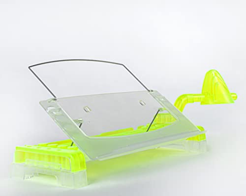 MemoScape Adjustable in-Line Document Holder for Typing | Reduce Neck Strain, Improve Focus, Boost Desk Organization/Workflow | Paper Holder Stand for Desk and Home Office - Chartreuse (VUR 3040) - color: Yellow/Clear