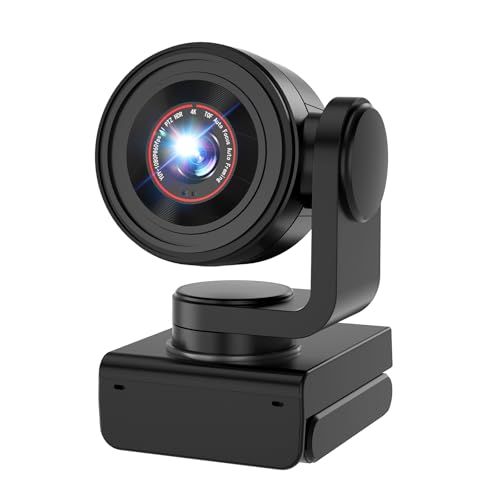 MT-VIKI 4K AI PTZ Webcam, Auto Tracking Gesture Control Camera, 1080P 60fps, 92° Wide Angle, 330° Pan 180° Tilt, TOF 0.2s Fast Focus, Dual Mic, USB-C for Streaming Meeting Online Class
