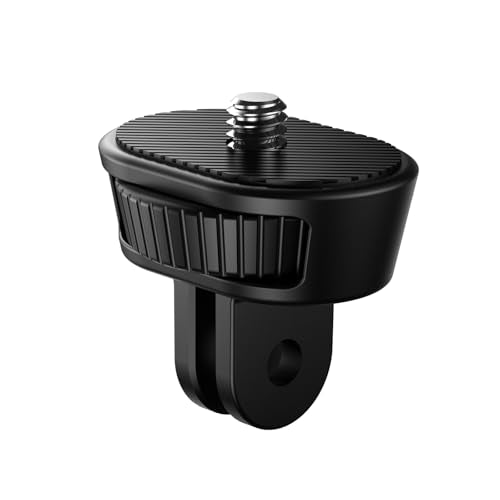 VRIG Tripod Mount Adapter, Plastics Camera Tripod Adapter 1/4"-20 Conversion Adapter Mounts Compatible with GoPro Hero Max/ Insta360 X5 X4 X3/ DJI Osmo 360 and Other Standard 1/4 inch Accessories - style: Gopro Adapter to 1/4 Screw