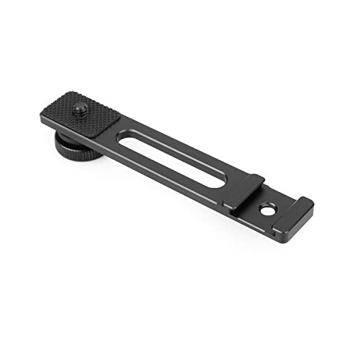 ChromLives Cold Shoe Bracket Extension Bar, Hot Shoe Extension, Microphone Mount with 1/4'' Tripod Screw Compatible with Mirrorless Camera Vlogging Sony A6400 6300 6500 6000 Zhiyun 4 DJI Osmo Pocket - color: Cold Shoe Bracket