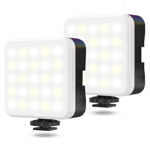 Zeadio LED Video Light, 3000K-7000K Dimmable Camera Fill Light, CRI>95, Rechargeable Pocket Light for Camera, Tripod, Phone Cage, Photography, Vlogging, Live Streaming etc, Pack of 2 - color: LED, size: Pack of 2