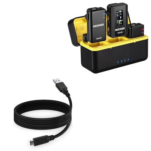 BoxWave Cable Compatible with Neewer CM28 - DirectSync - USB 3.0 A to USB 3.1 Type C, USB C Charge and Sync Cable - 6ft - Black