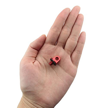 1/4inch Camera Screw ZCZQC 2PCS 1/4-20 Quick Install Metal Screws Connecting Adapters for Camera Neck Wrist Strap Sling Red