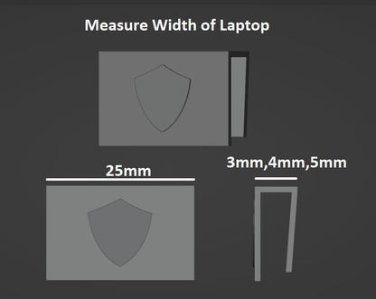 Privacy Shield Camera Cover for Laptops (Black, 6mm) - size: 6mm