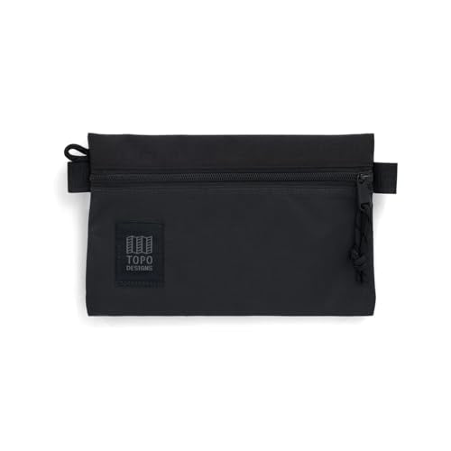 Topo Designs Accessory Bags, Travel Organizer Accessories for Smaller Items, Durable Storage Pouch, 3 Sizes, Fully Lined Pack Cloth (Small, Black/Black/Black) - color: Black/Black/Black, size: Small