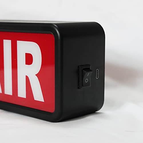 ON AIR LED Light Recording Warning Sign - Simple ON/OFF Switch - Up Lighted Broadcast Sign for Studio/Home/Company/Desk or Wall Decor - style: black
