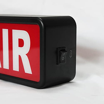 ON AIR LED Light Recording Warning Sign - Simple ON/OFF Switch - Up Lighted Broadcast Sign for Studio/Home/Company/Desk or Wall Decor - style: black