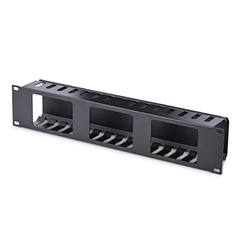 StarTech Horizontal 2U Rack Finger Duct with Cover, 19in Steel Wire Duct - style: 2U | Horizontal