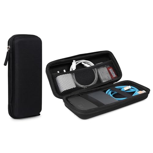 Portable Electronic Accessories Organizer - Travel-Friendly Pouch For Vlogging Camera, Usb Cables, Power Banks, Adapters, Hard Disks, And More (Black) - style: Modern